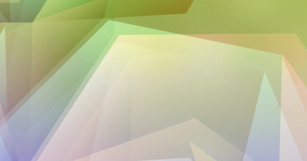 Петля Многоцветное Видео Многоугольными Формами Современная Абстрактная Анимация Градиентом Клип — стоковое видео