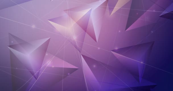 Looping Dark Purple Und Pink Video Mit Polygonalen Formen Moderne — Stockvideo