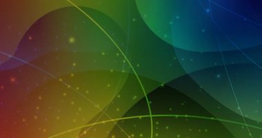 Daireler ve çizgiler ile 4K çok renkli video döngüsü. Gradyanı olan modern soyut animasyon. Mobil uygulamalar için şarjör 