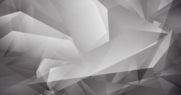 Looping Gray Video Polygonal Shapes Modern Abstract Animation Gradient Clip — Stock Video