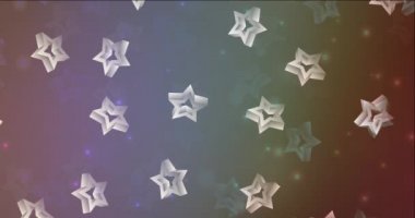 Yıldızlı 4K renkli video döngüsü. Gradyanı olan modern soyut animasyon. Mobil uygulamalar için şarjör 