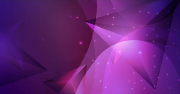 Animation violet foncé en boucle 4K avec sphères, triangles. — Video