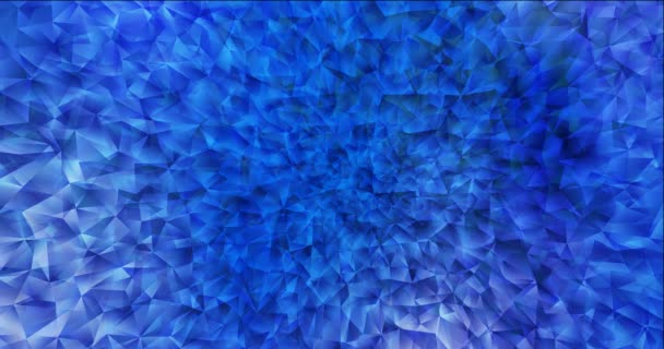 4K-slingrande ljusblå polygonal videofilm. — Stockvideo