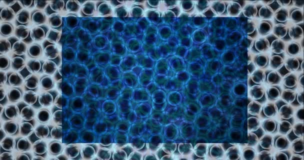 4K looping dark blue flowing video with bubbles. — Stock Video