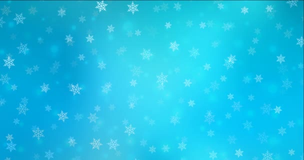 Imágenes de vídeo en azul claro en bucle 4K en estilo de Año Nuevo. — Vídeo de stock