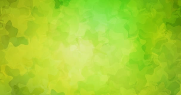4K циклічні світло-зелені, жовті кадри з хаотичними формами . — стокове відео