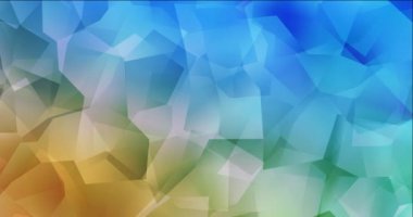 4K açık mavi, sarı çokgen video görüntüsü.