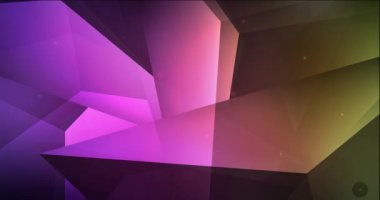 4K koyu pembe, sarı renkli disklerle döngü.