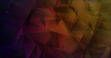 4K koyu yeşil, kırmızı çokgen video görüntüsü.