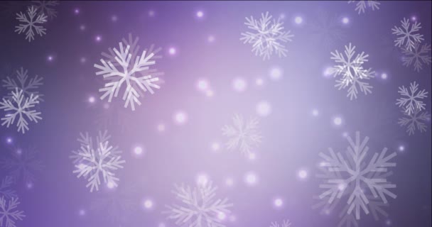 4K loop filmati viola chiaro in stile Buon Natale. — Video Stock