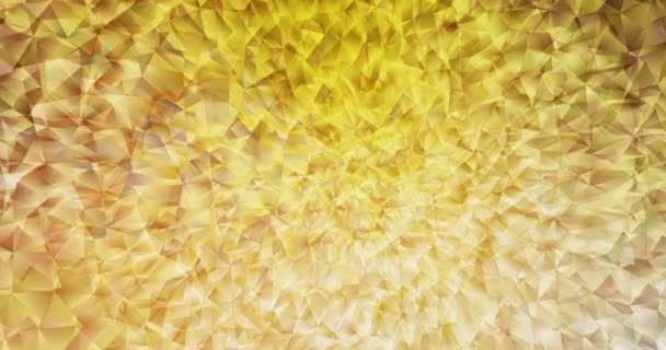 4K loop giallo scuro animazione astratta poligonale. — Video Stock