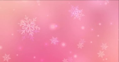 4K açık pembe, sarı video görüntüleri Yeni Yıl tarzında.