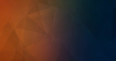 4K döngüsü koyu mavi, sarı çokgen soyut animasyon.