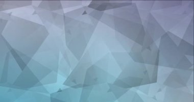 Açık pembe, mavi çokgen soyut görüntüler 4K döngüsü.