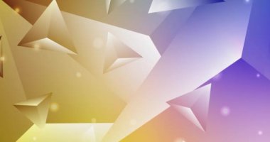 4K koyu pembe, sarı çokgen akış videosu.