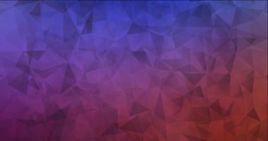 4K döngü açık mavi, kırmızı çokgen soyut animasyon.