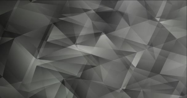 4K looping licht grijs polygonaal abstract beeldmateriaal. — Stockvideo