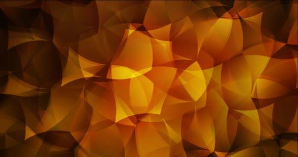 4K looping donker oranje vloeiende video met abstracte vormen. — Stockvideo