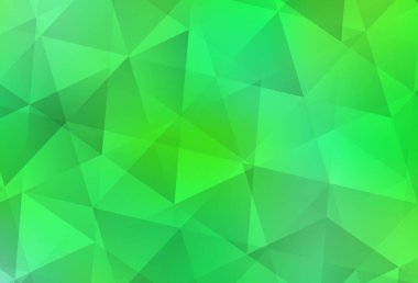 Açık yeşil, sarı vektör çokgen arkaplan. Origami tarzında gradyan ile geometrik çizim. Web siteniz için çokgen tasarım.
