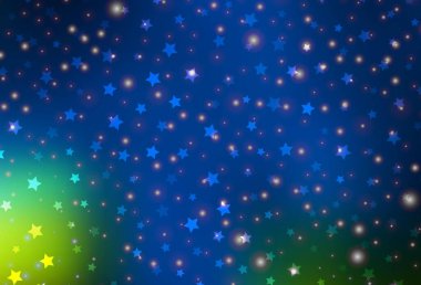 Koyu mavi, yeni yıl tarzında yeşil vektör düzeni. Gradyan Noel elementleri içeren bir Akıllı Çizim. Harfler ve tipografi için şablon.