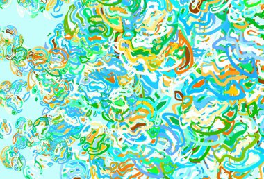 Açık mavi, soyut şekilli sarı vektör dokusu. Renkli rastgele şekillerle modern soyut illüstrasyon. Kartvizitiniz için modern tasarım.