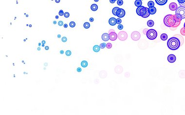 Açık mavi, benekli kırmızı vektör arkaplan. Bulanık yağmur damlaları olan soyut bir çizim. Fütürist reklamlar ve kitapçıklar için şablon.