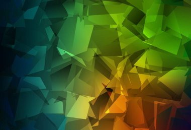 Koyu yeşil, kırmızı vektör düşük polimer arka plan. Üçgenli renkli soyut çizimler. Web siteniz için yeni bir doku.