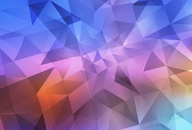 Açık mavi, sarı vektör çokgen arkaplan. Çokgen tarzda tamamen yeni bir renk çizimi. İş tasarımınız için yepyeni bir tarz.