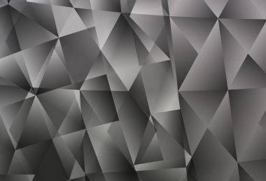 Light Gray vektör mozaik şablonu. Çokgen biçiminde, gradyan ile renkli çizimler. Dizaynınız için üçgen desen.