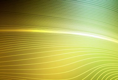 Koyu yeşil, sarı vektör renkli bulanık arkaplan. Gradyan tasarımlı, soyut, ışıltılı çizimler. Tasarımının yeni yolu.