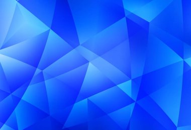 Hafif BLUE vektör mozaik şablonu. Çokgen soyut çizim ve gradyan. İşiniz için yepyeni bir tasarım..