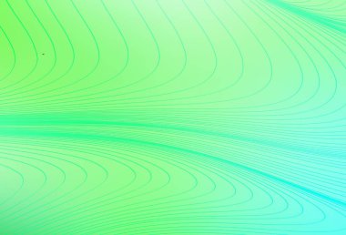 Bükülmüş çizgileri olan açık yeşil vektör deseni. Basit eğri biçiminde parlak renkli bir illüstrasyon. Markan için yeni kompozisyon.