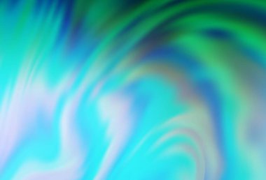 Açık yeşil vektör bulanık desen. Gradyan tasarımlı, soyut, ışıltılı çizimler. Çalışmalarınız için akıllı tasarım.