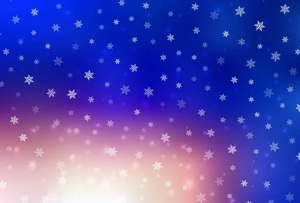 Hellblauer Gelber Vektorhintergrund Xmas Stil Bunte Illustration Mit Weihnachtlichen Symbolen — Stockvektor