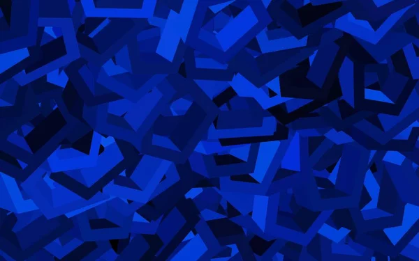 Fundo Vetorial Azul Escuro Com Hexágonos Design Estilo Abstrato Com — Vetor de Stock