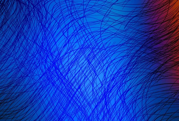 Синий Красный Векторный Узор Линиями Творческая Иллюстрация Полутоновом Стиле Градиентом — стоковый вектор