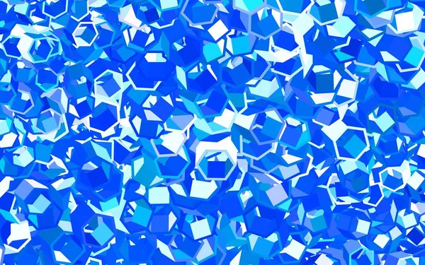 Світло Блакитний Зелений Векторний Фон Гексагонами Блискуча Абстрактна Ілюстрація Шестикутному — стоковий вектор