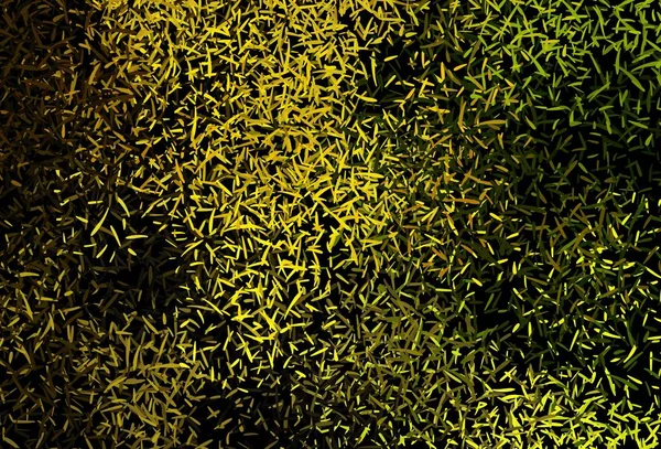 ダークグリーン フラットラインと黄色のベクトルレイアウト 抽象的なテンプレート上の行とカラフルな輝くイラスト あなたのビジネスウェブサイトのパターン — ストックベクタ