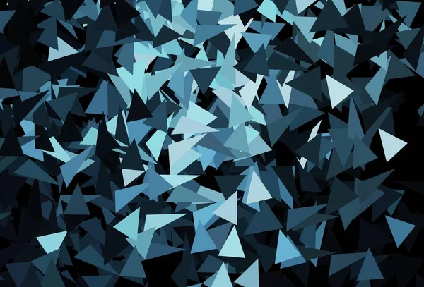 Tmavě Modrá Vektorová Textura Trojúhelníkovým Stylem Krásná Ilustrace Trojúhelníky Přírodním — Stockový vektor