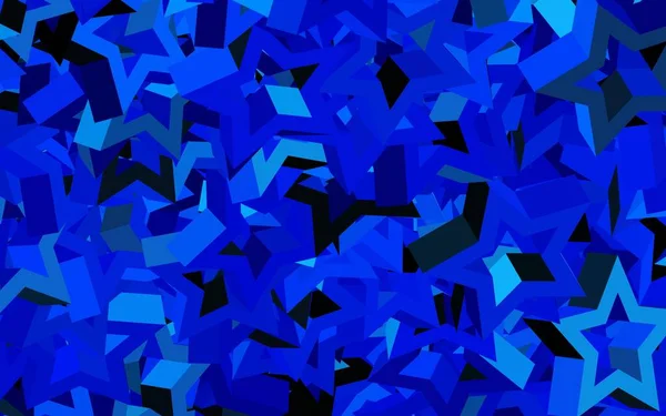 Modelo Vetor Blue Escuro Com Estrelas Céu Estrelas Fundo Abstrato —  Vetores de Stock