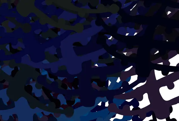 Fond Vectoriel Bleu Foncé Avec Des Formes Memphis Illustration Avec — Image vectorielle