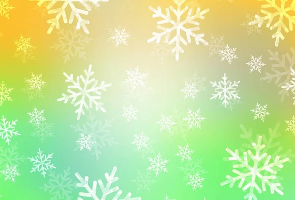 浅绿色 黄色矢量纹理 生日风格 一个带有渐变圣诞元素的智能示例 语法网站的模式 — 图库矢量图片