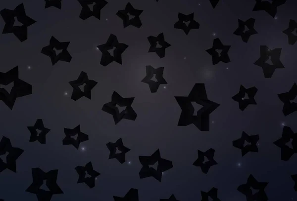 Layout Vetorial Cinza Escuro Com Estrelas Brilhantes Glitter Ilustração Abstrata — Vetor de Stock