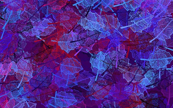 Темно Синяя Красная Векторная Раскладка Листьями Совершенно Новая Цветная Иллюстрация — стоковый вектор