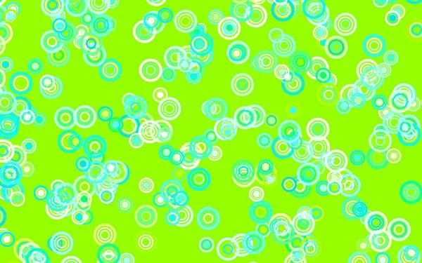 Hellgrüner Vektorhintergrund Mit Blasen Moderne Abstrakte Illustration Mit Bunten Wassertropfen — Stockvektor