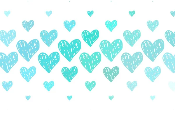 Light Green Vector Background Hearts Beautiful Abstract Hearts Colorful Gradient — ストックベクタ