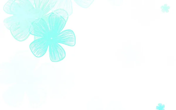 ライトグリーンベクトル花とエレガントな壁紙 花とぼやけたスタイルで創造的なイラスト あなたのウェブサイトのための落書きのデザイン — ストックベクタ