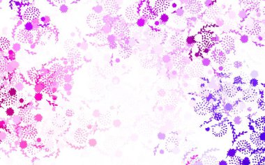 Açık pembe vektör karalama arkaplanı çiçekli modern soyut resimleme. Duvar kağıtları, boyama kitapları için desen.