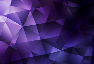 Koyu mor vektör üçgen mozaik doku. Yarım ton şeklinde, üçgenli yaratıcı illüstrasyon. İş tasarımınız için yepyeni bir tarz.