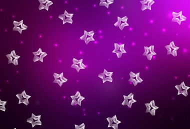 Gökyüzü yıldızlı koyu pembe vektör şablonu. Bulanık dekoratif dizayn yıldızlı basit bir stilde. Astronomi web siteleri için desen.